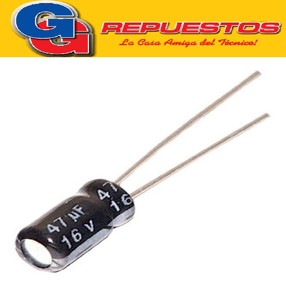 CAPACITOR ELECTROLITICO 47uFX16V MINI PATA LARGA