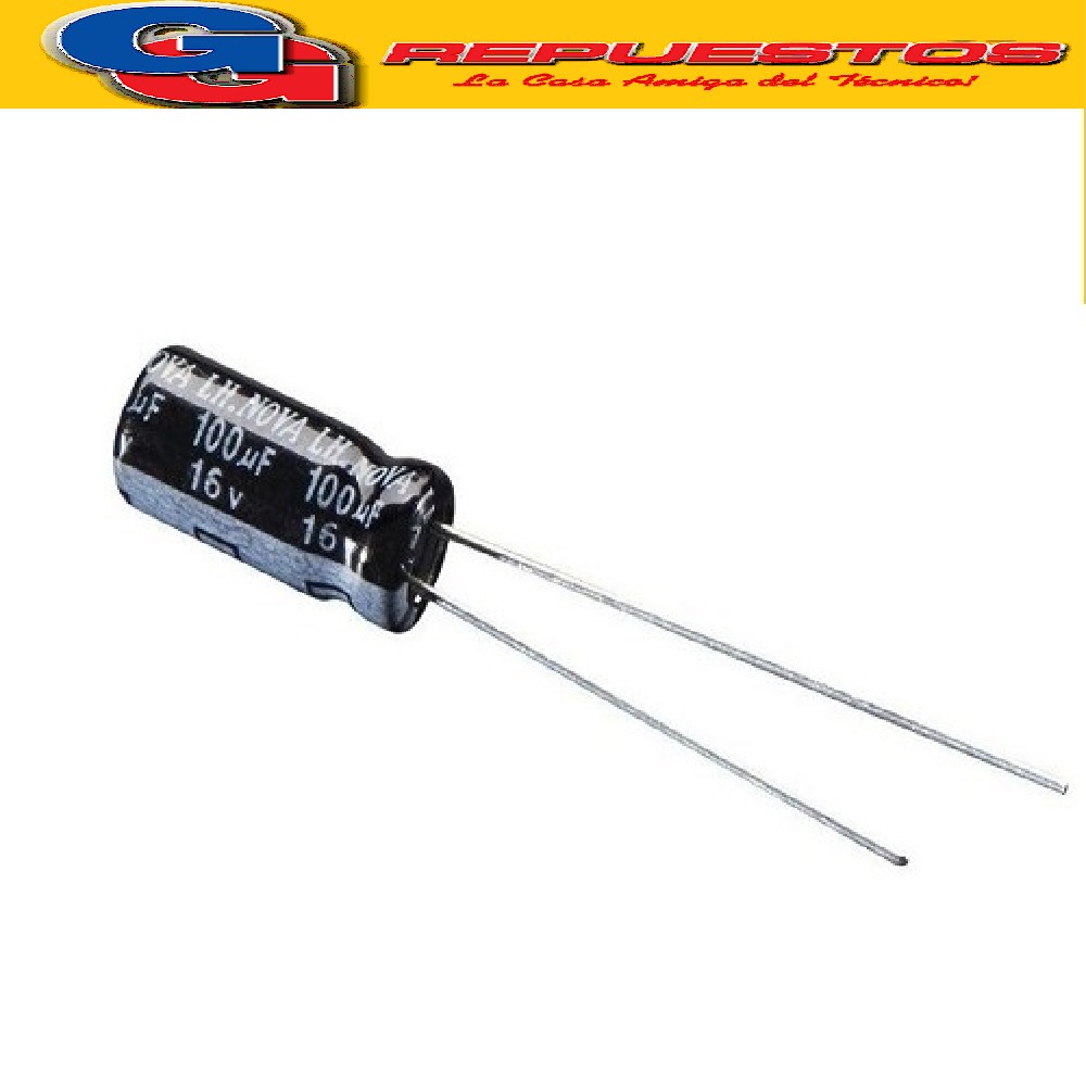 CAPACITOR ELECTROLITICO 100uFX16V MINI PATA LARGA