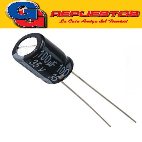 CAPACITOR ELECTROLITICO 100uFX35V PATA LARGA