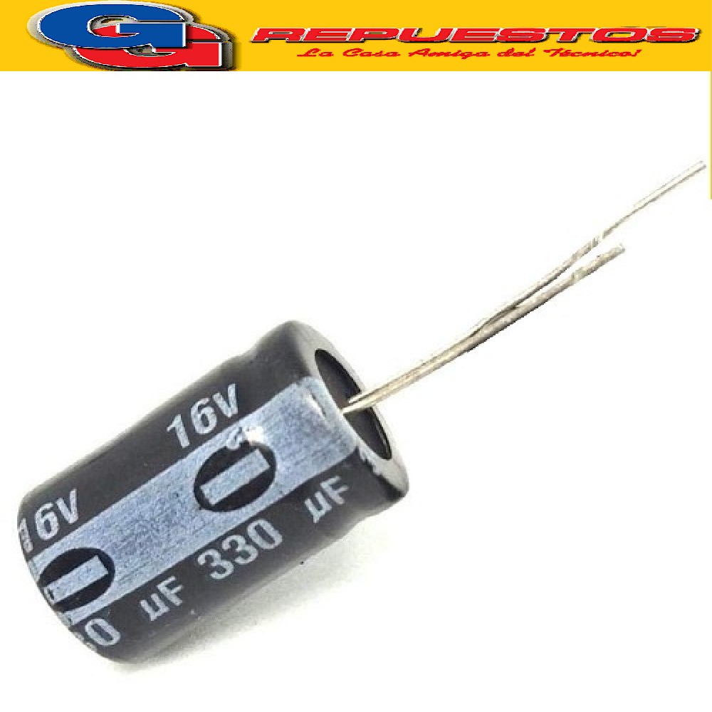 CAPACITOR ELECTROLITICO 330uFX16V PATA LARGA