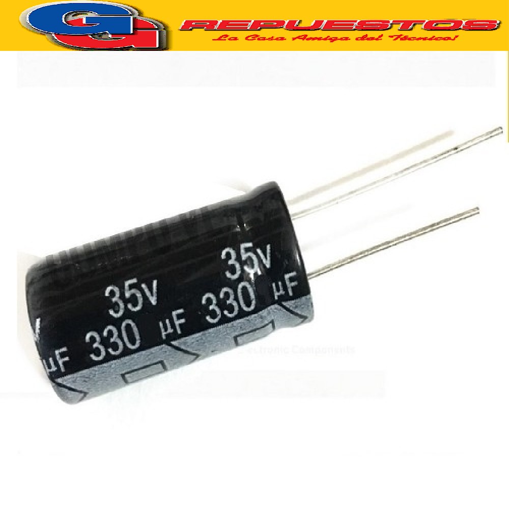 CAPACITOR ELECTROLITICO 330uFX35V PATA LARGA