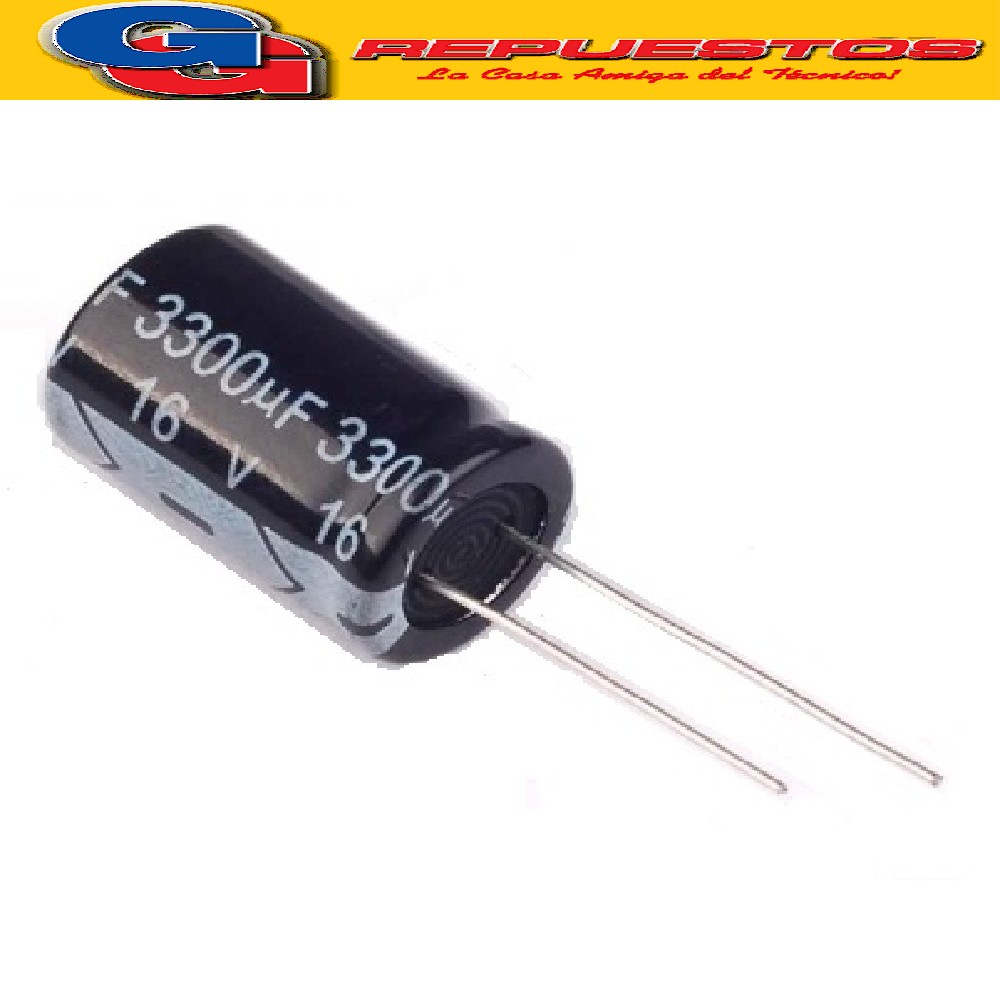 CAPACITOR ELECTROLITICO 3300uFX16V PATA CORTA