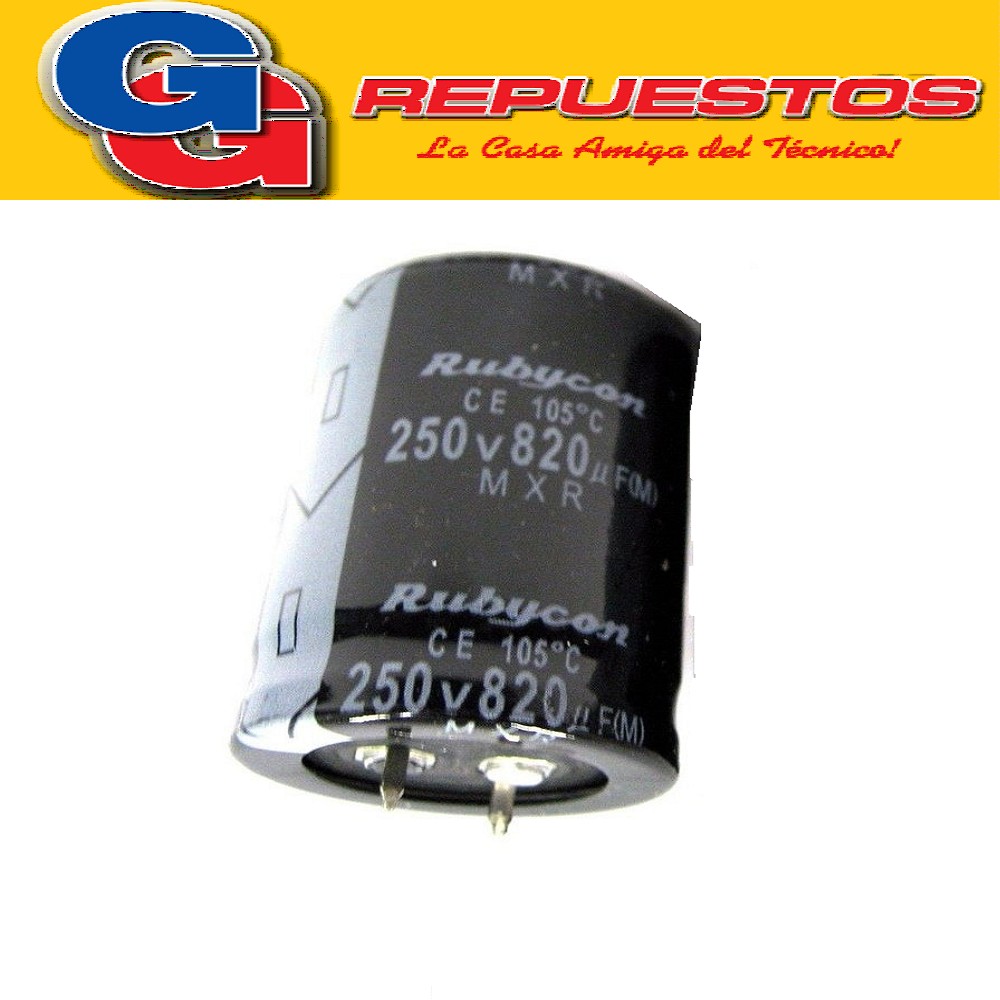 CAPACITOR ELECTROLITICO 820uFX250V BLINDADO