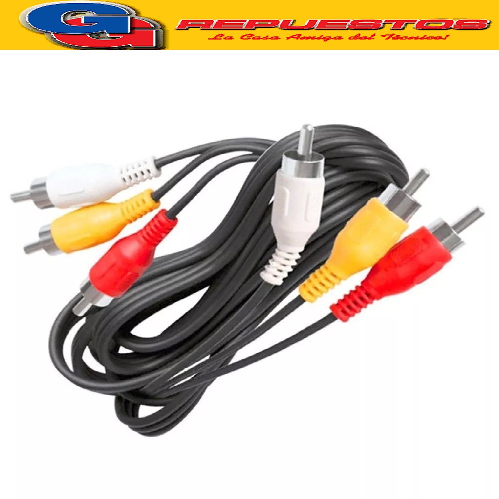 CABLE RCA 3X3 MACHO-MACHO 1.8M