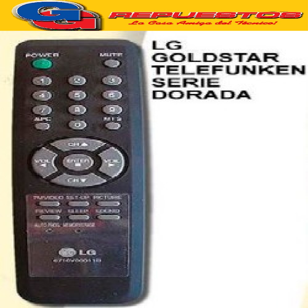 CONTROL REMOTO LG/GOLDSTARD/SERIE DORADA /CONTINENTAL  FS222 M 2624