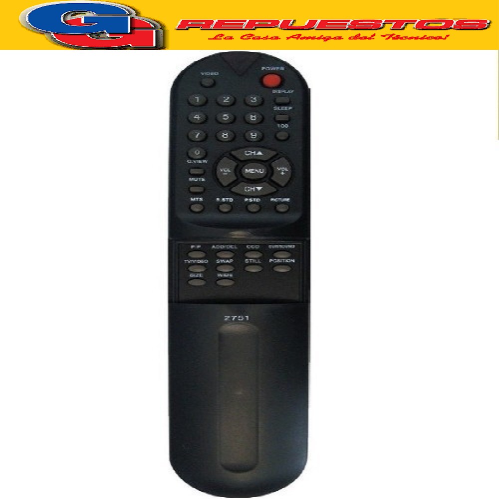 CONTROL REMOTO TV ADMIRALRD3500 2751