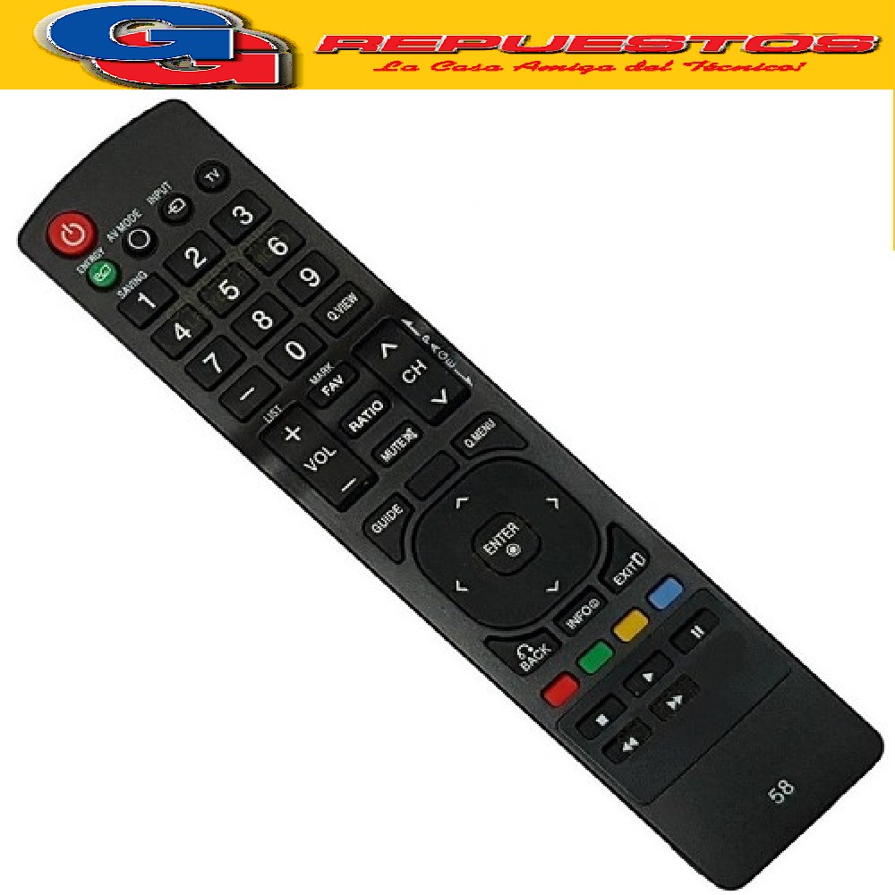 CONTROL REMOTO TV LG LCD MP1343 - 3822