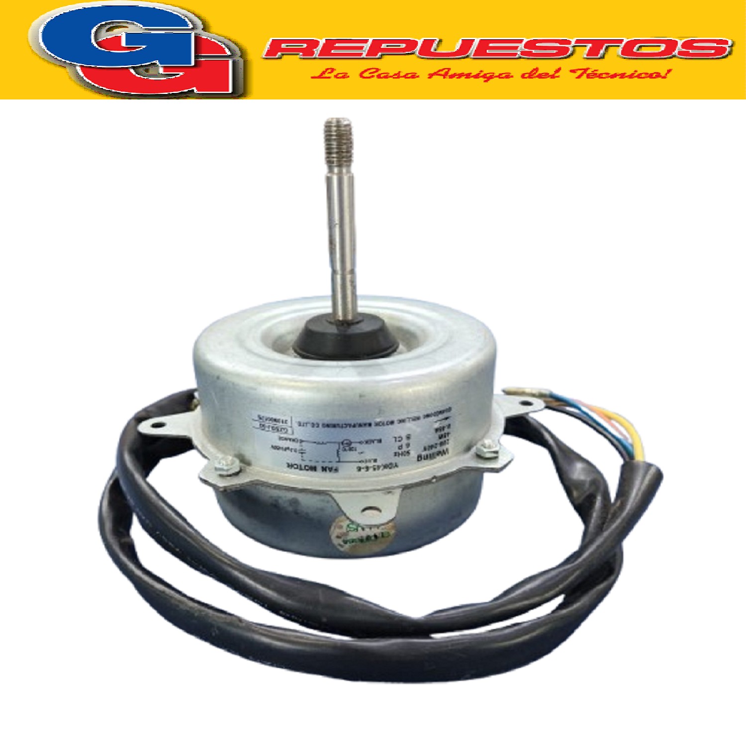 FORZADOR MOTOR CONDESADOR AIRE ACONDICIONADO SPLIT YDK45-6-6 208-240V 45W 0.46A 50HZ 6 B CL CAPCITOR 3uF SENTIDO DE GIRO ANTIHORARIO