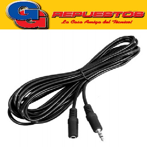 CABLE AUXILIAR PLUG/JACK (ESTEREO) 3.5M  A 3.5M - 1.80mts