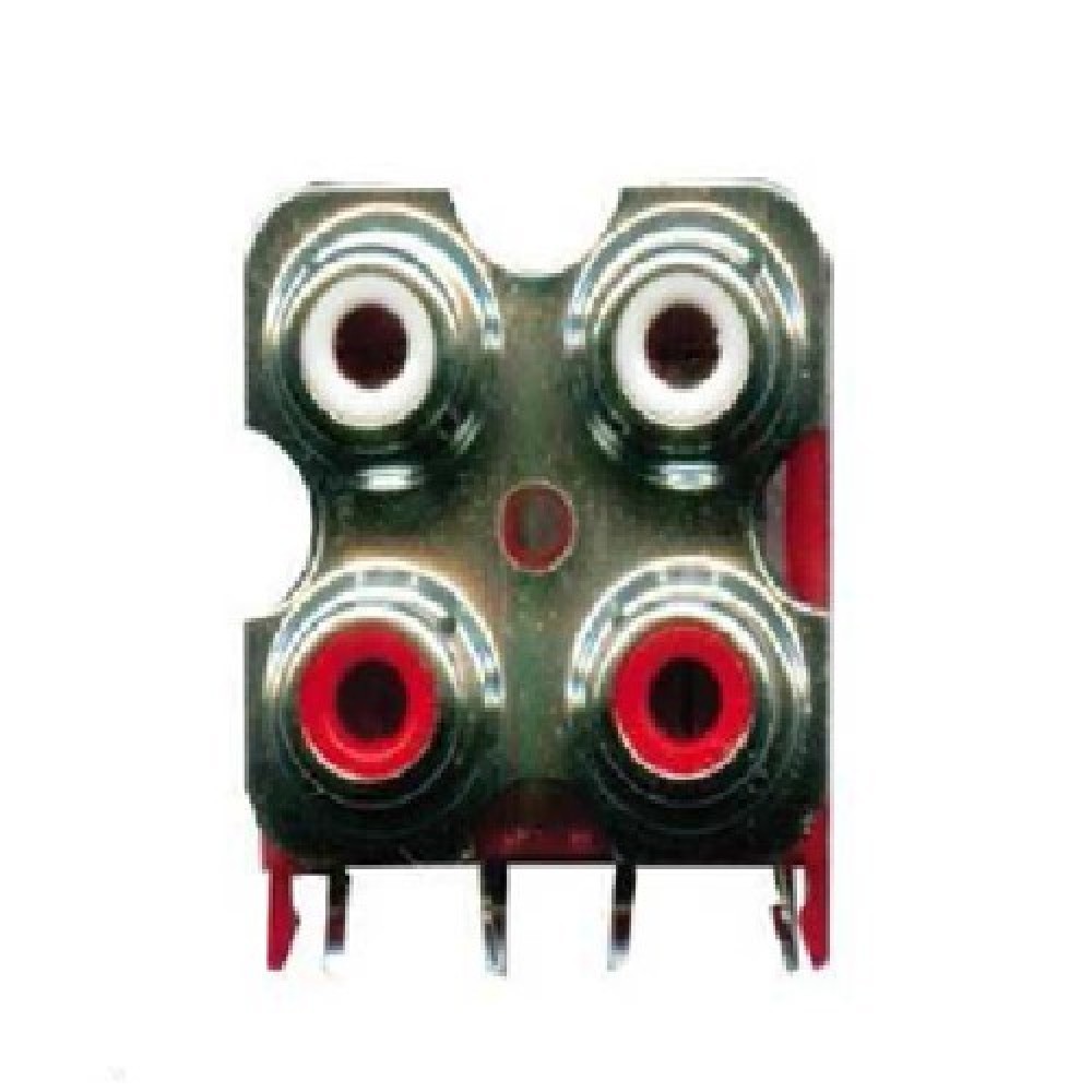 FICHA HEMBRA TV DOBLE RCA BLANCO Y ROJO