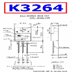 TRANSISTOR 2SK3264 MOSFET TO-220F (800V - 7A - 60W)= 6N60