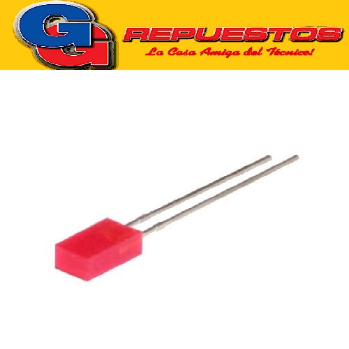 LED704R2 LED ROJO 3MM RECTANGULAR