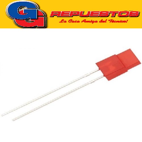 LED704R1 LED ROJO 5MM RECTANGULAR