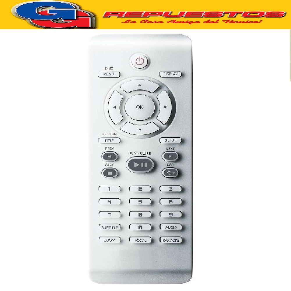 CONTROL REMOTO DVD PHILIPS FINO GRIS 3171 DVD279