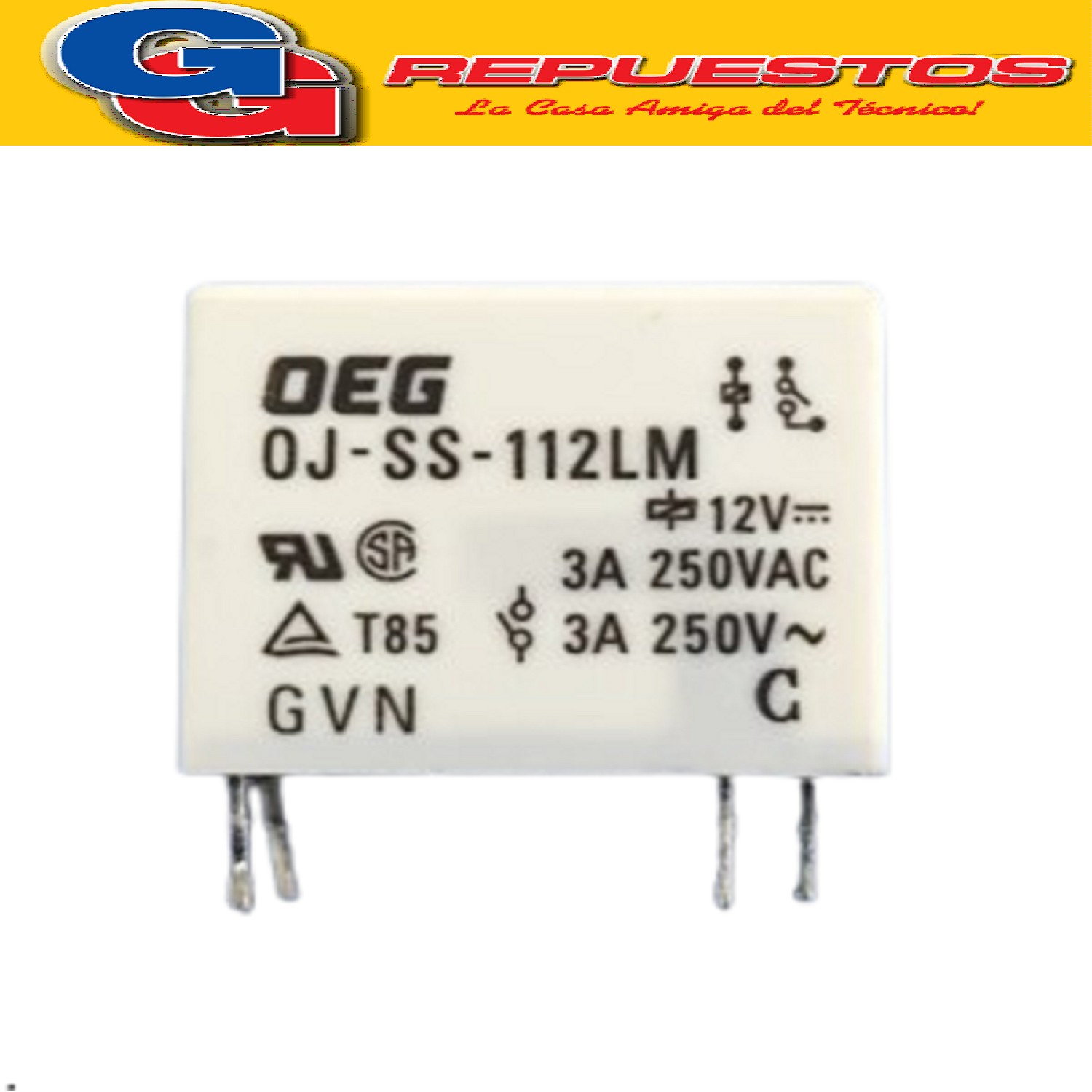 RELAY RE909 12 VOLTA 5A