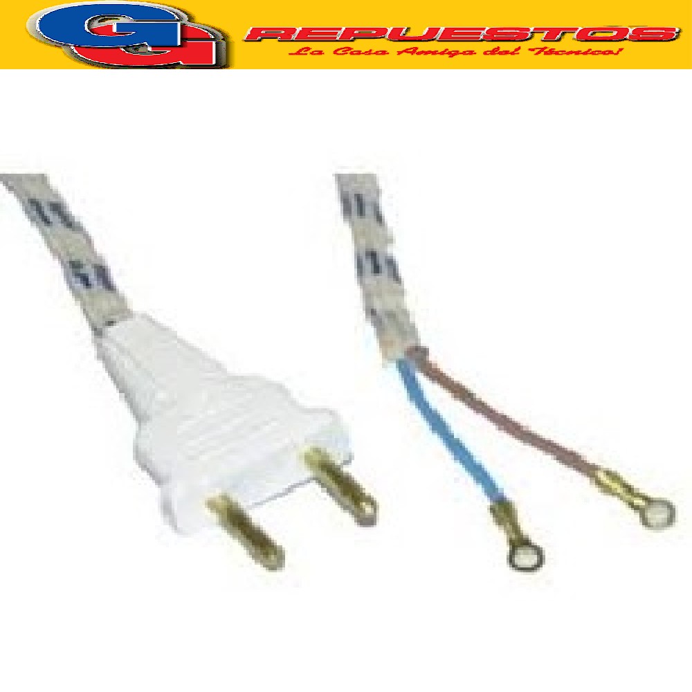 CABLE DE PLANCHA 2,5 MTS TERMINAL OJAL BIPOLAR 1070/1075