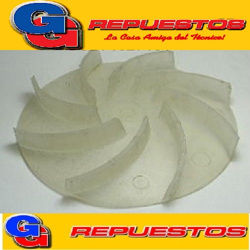 TURBINA ASPIRACION ENCERADORA LUSTRASPIRADORA YELMO EXTRACHATA DIAMETRO 11.7 CM ALTURA TOTAL 2.4 CM EJE 8 mm DE DIAMETRO