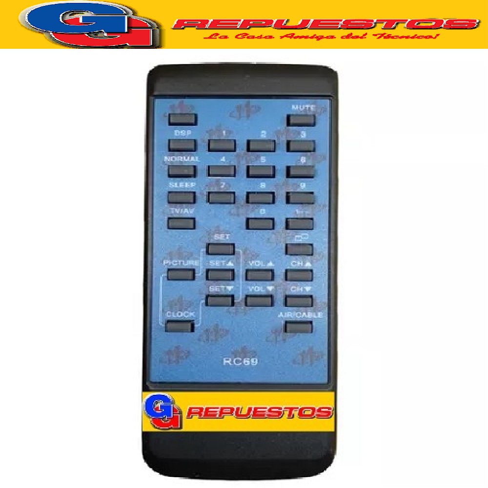 CONTROL REMOTO TV BROKSONIC RC69 2652 MP1038