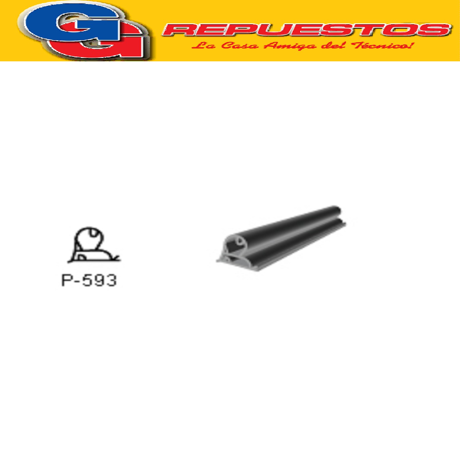 BURLETE PARA HELADERA Ang. P-0593   1450 x 750mm GRIS PS93   PARA FREEZER