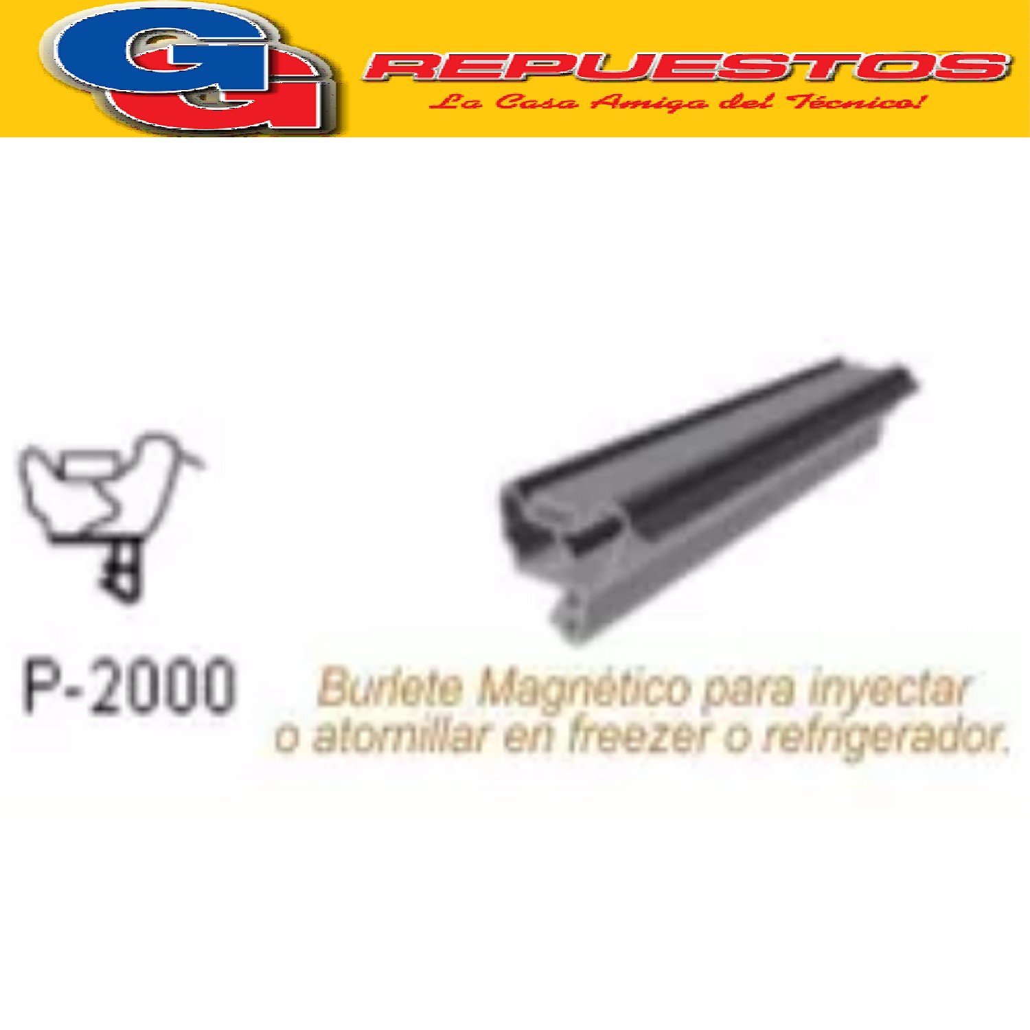 BURLETE PARA HELADERA Ang. P-2000   1450 x 750mm BLANCO WHIR LPOOL A PRESION - ESLABON DE LUJO