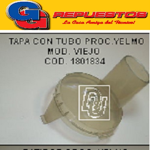 TAPA BOLS PROCESADORA YELMO MOD/VIEJO CON TUBO S/CONJ.