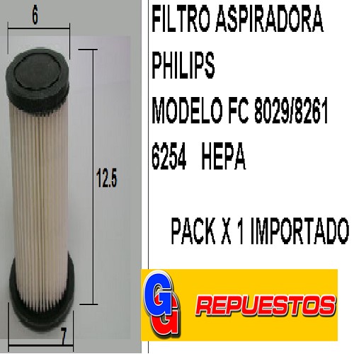 FILTRO CARTUCHO  ASPIRADORA PHILIPS HEPA 8029 /8261/8254