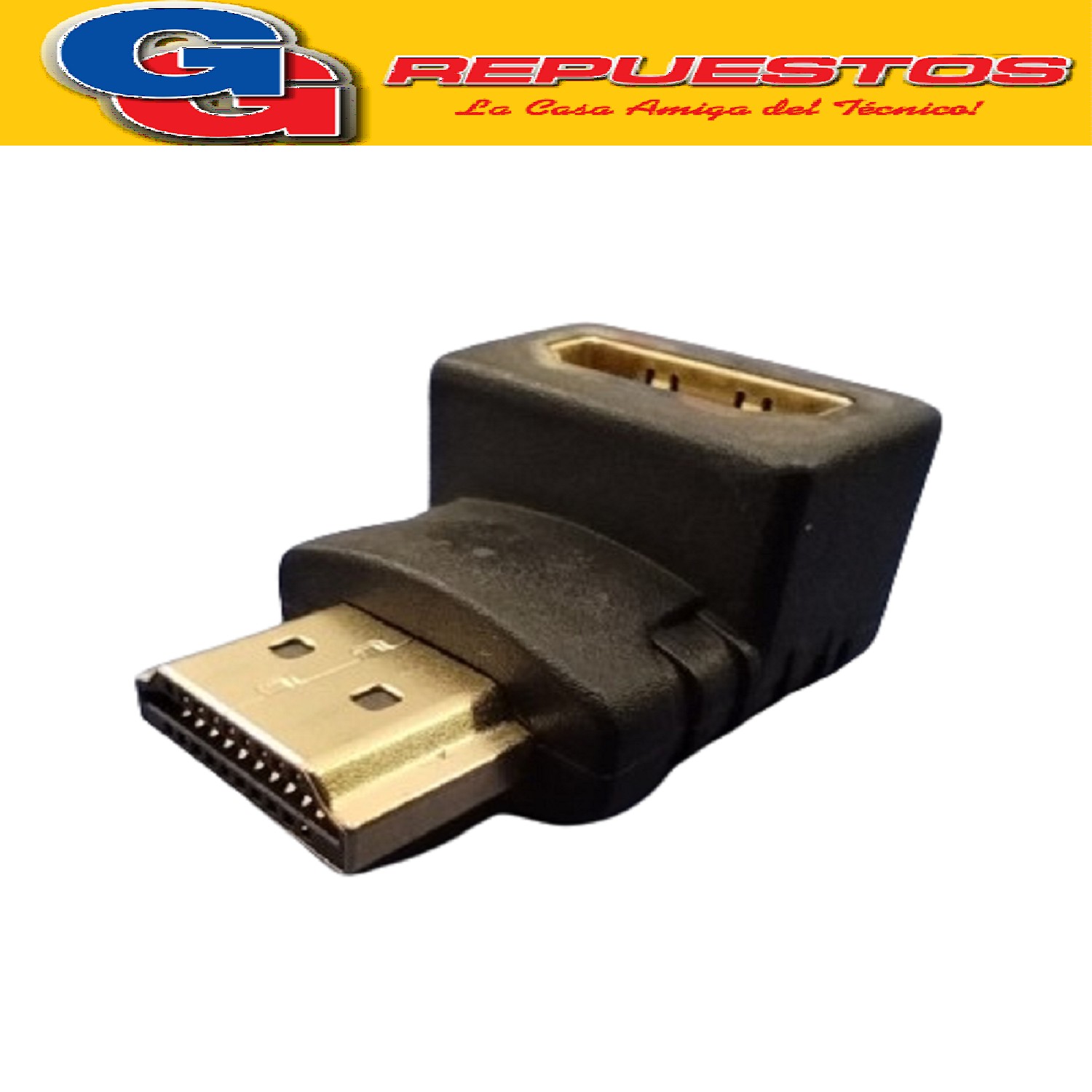 ADAPTADOR 90º HDMI-HDMI CONECTOR CODO AOWEIXUN CB118 PARA TV / IDEAL PARA TELEVISORES COLGADOS EN LA PARED - 1 HDMI MACHO + 1 HDMI HEMBRA