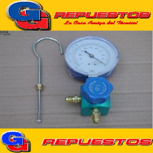 MANIFOLD SIMPLE C/MANOMETRO DE BAJA P/GAS 134/R22
