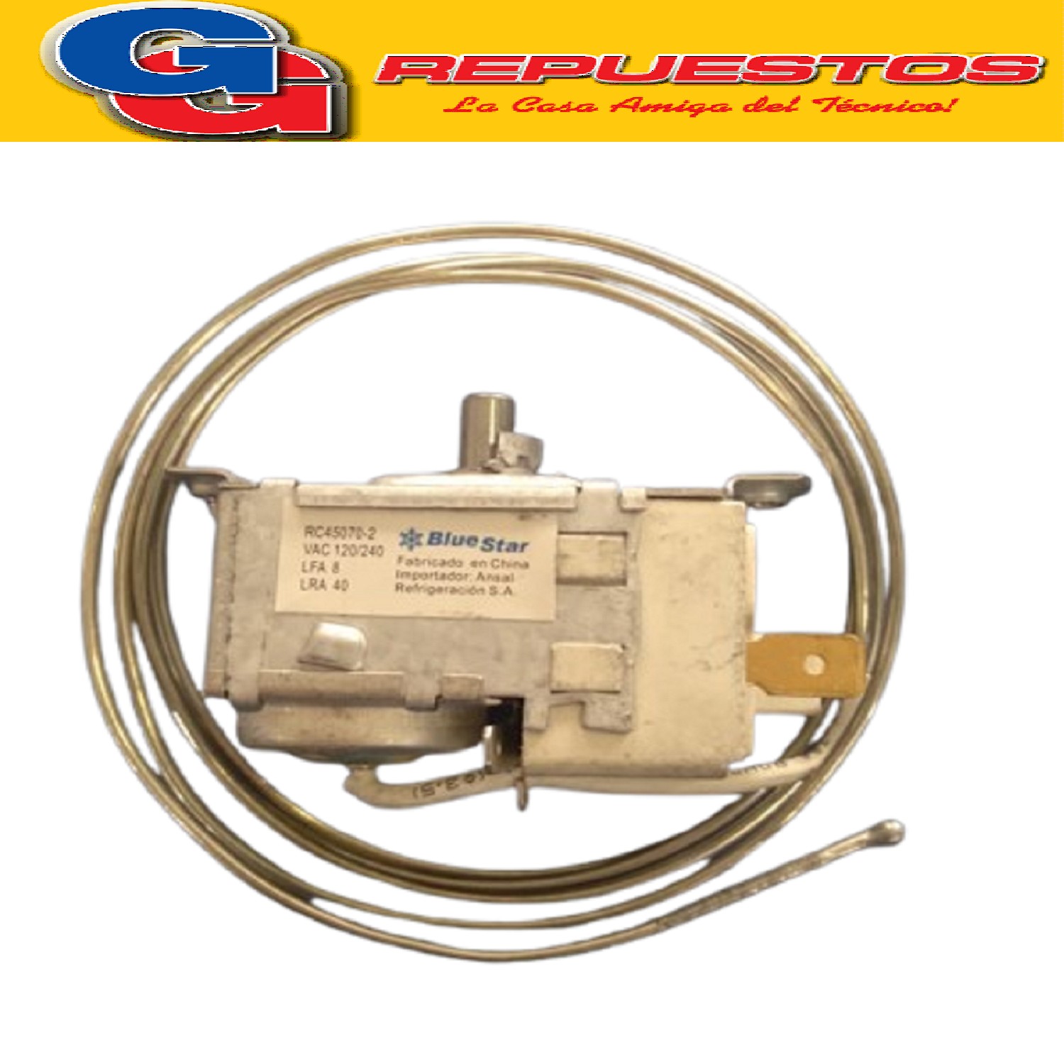 TERMOSTATO TIPO RC 45070-2S / 1 FRIO / EXHIBIDORA / VISU / G AFA / TF7 - 321 M 2 CONTACTOS EJE REDONDO RC23672
2,42,4 