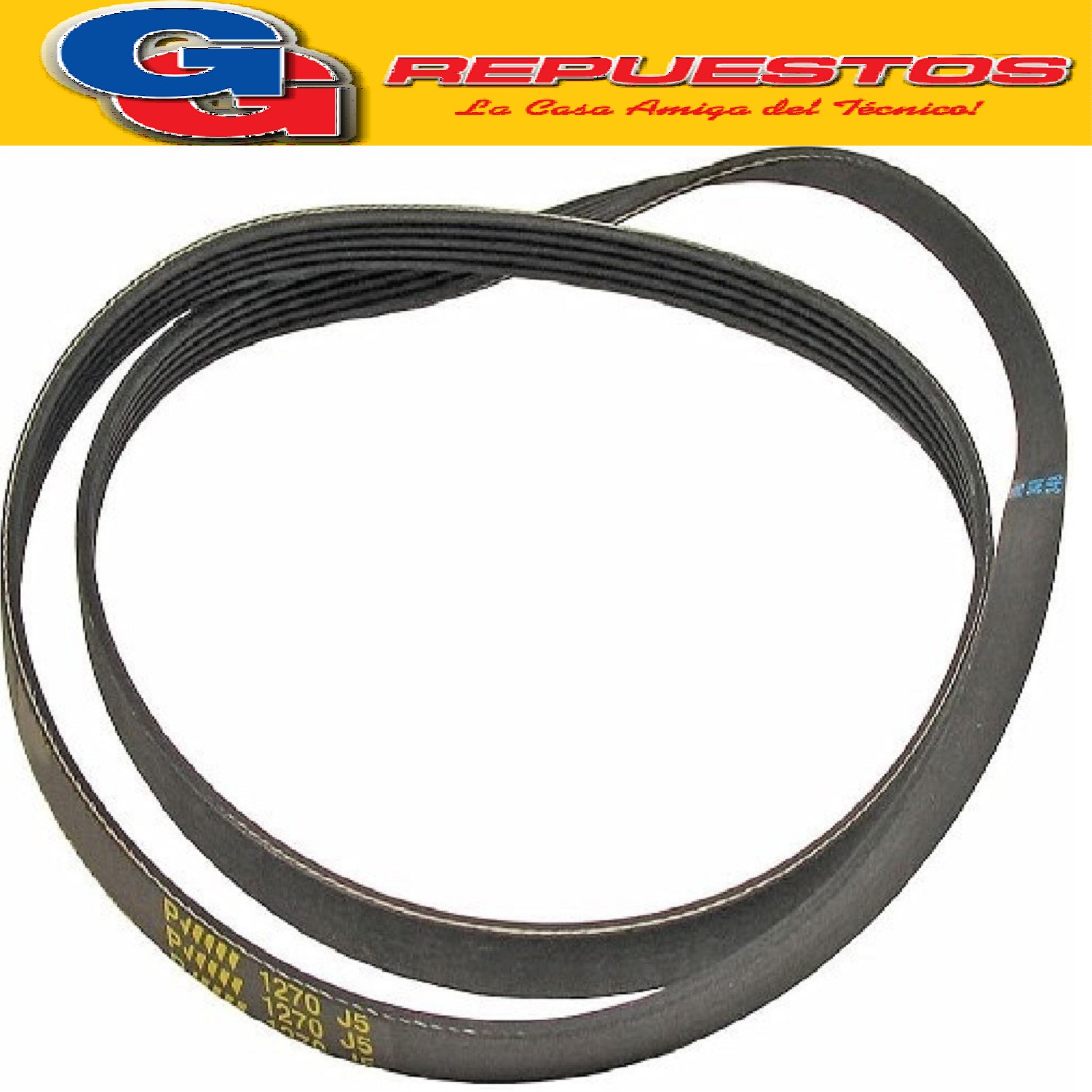 CORREA POLI-V 1270 J5 (ELASTICA) ARI (Megadyne- HUTCHIN SON SAMSUNG WW60J3283LW/LE-WW90H9600EW/SA- WW80J6410CX/EO-WF1702WECU de 7Kgrs (ORIGINAL). 6602-003939 (SAMSUNG) CORREA-ENGRANAJE GOMA T3 2 W11.7 L1270 /6602003939 /Reemplazo 6602-002836 ...