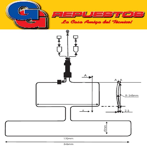 RESISTENCIA DE ALUMINIO HELADERA PHILIPS ARB354--1101- 220V  20.6W