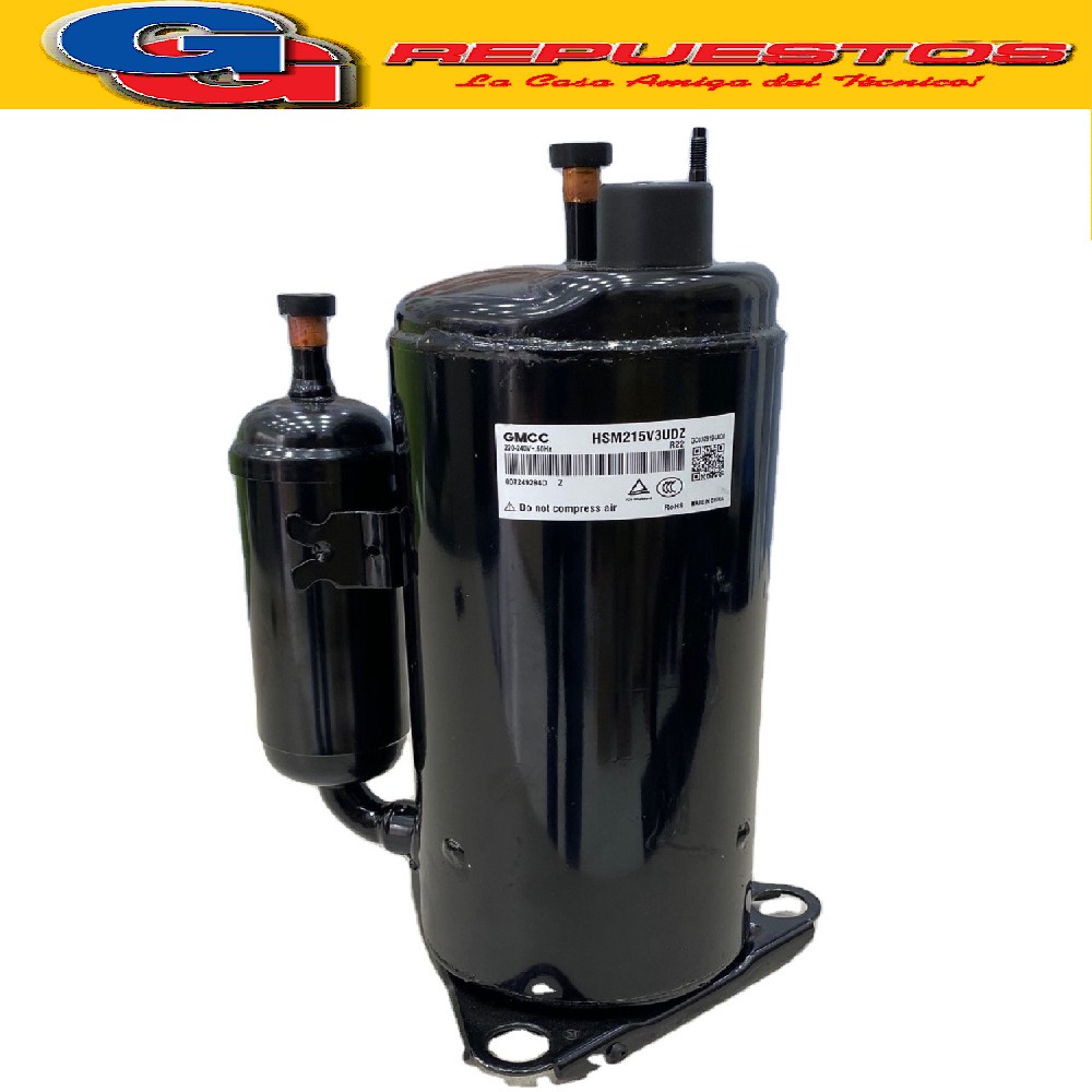 COMPRESOR 3000 FRIGORIAS ROTATIVO GMCC  R22 220-240V 50Hz  H SM215V3UDZ PARA GAS ALTURA TOTAL 31CM