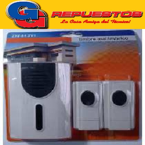 TIMBRE INALAMBRICO CON 2 TRANSMISORES -25 MELODIAS
80MTS DE ALCANCE RESISTENTE AL AGUA ZTB-84 2V1