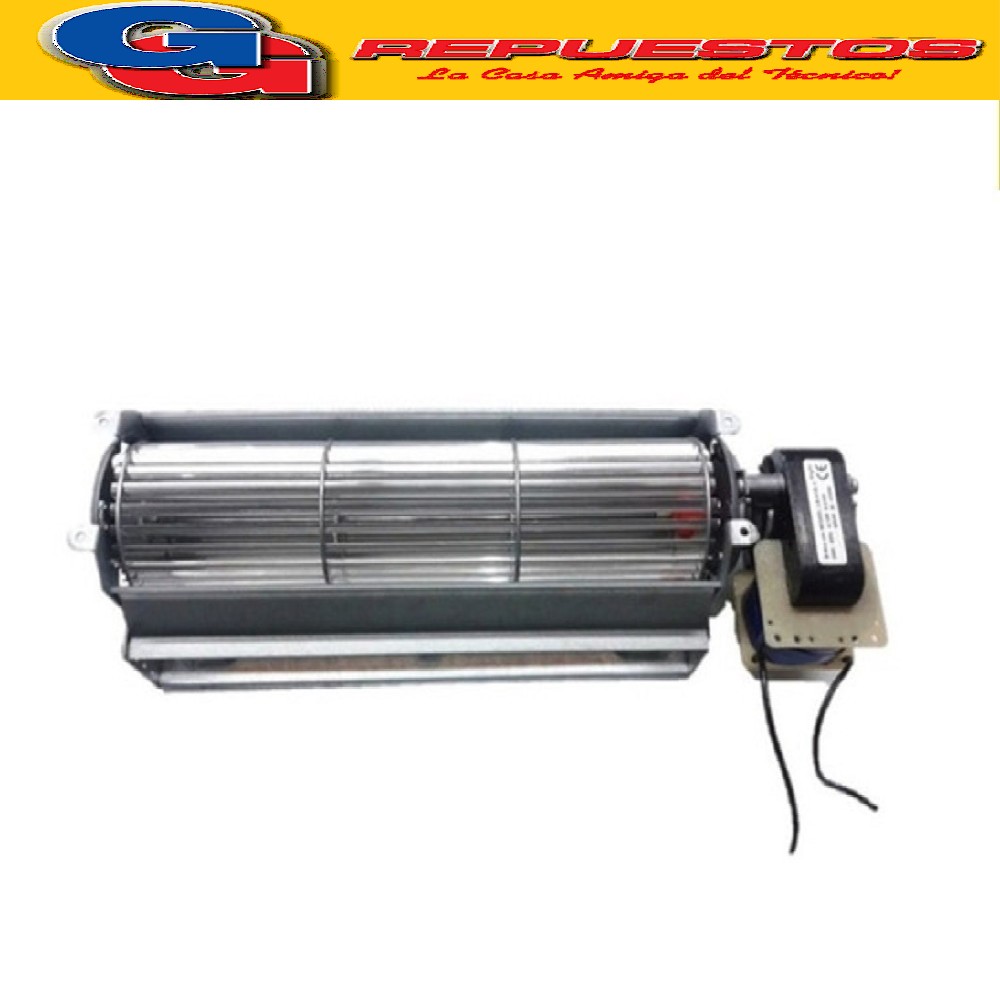 MOTOVENTILADOR FORZADOR DERECHA TANGENCIAL BlueStar-18cm MOT OR DE LADO DERECHO MIRANDOLO DE FRENTE LB01B1 FORZADOR TURBINA