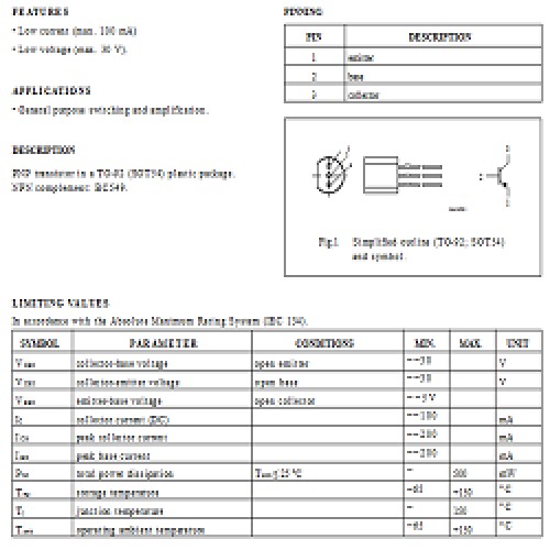 BC559C TRANSISTOR  PNP 30V 100mA