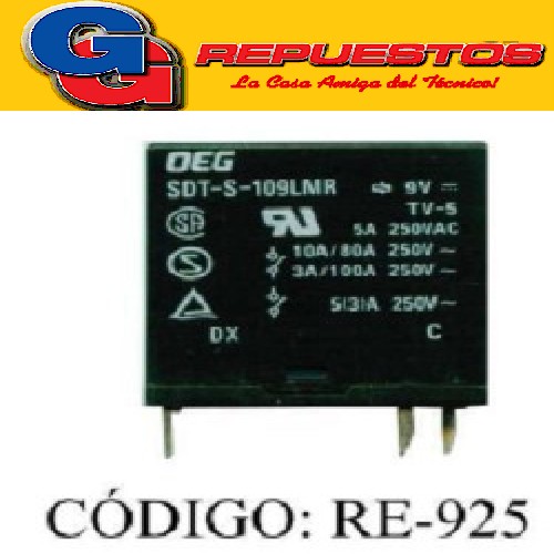 RELAY RE925 9 VOLTS 5 AMPER