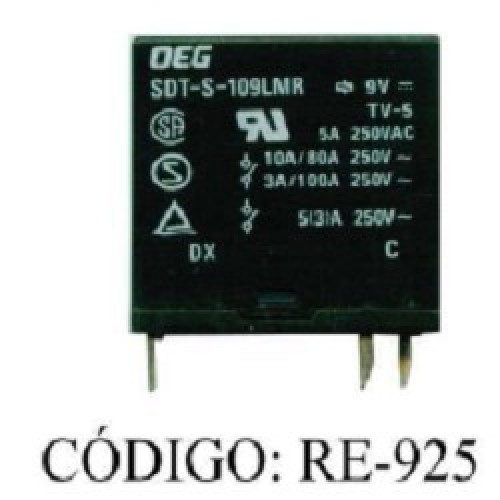 RELAY RE925 9 VOLTS 5 AMPER