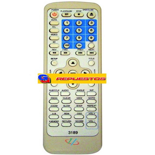 CONTROL REMOTO DVD ENCORE