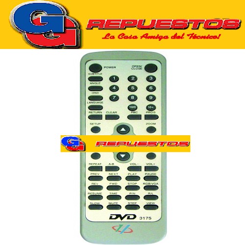 CONTROL REMOTO DVD VARIOS (3175)