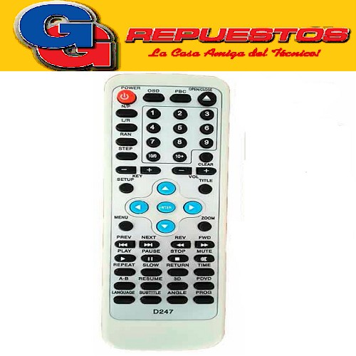 CONTROL REMOTO DVD NUEVO FST 3532 DURABRAND DB-1500