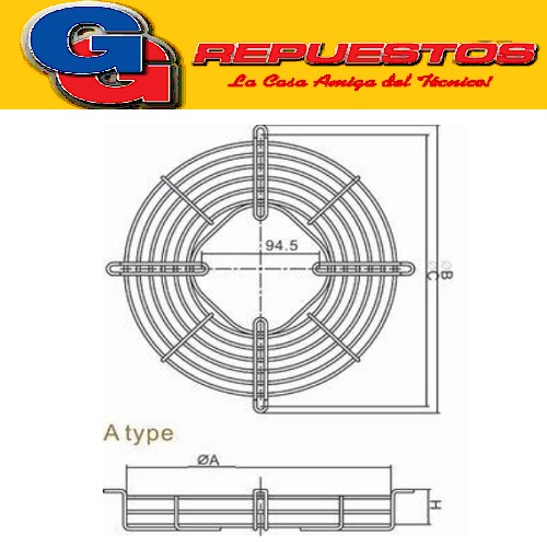 REJA PARA FORZADOR BlueStar 300mm--G300A