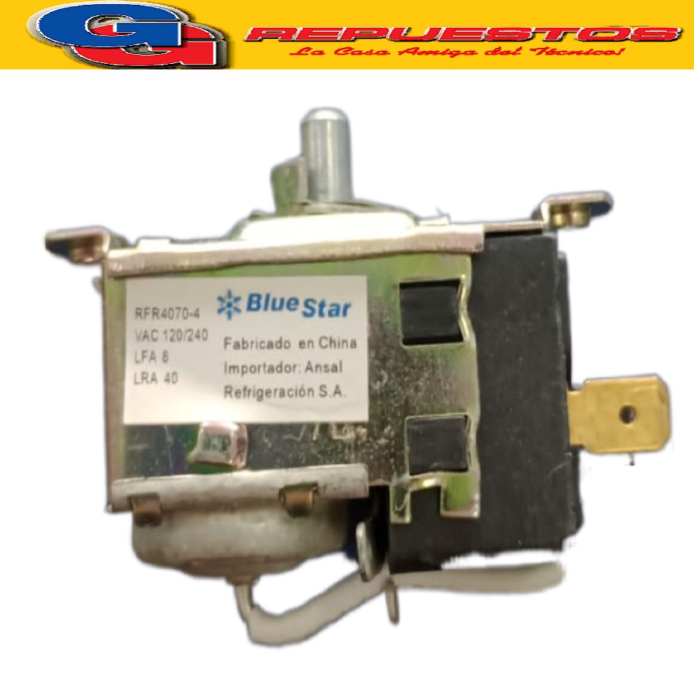 TERMOSTATO BlueStar-RFR4070-4S2 ENFRIADOR BOTELLAS NEBA. CON TACTOS EJE REDONDO (+6.6+2.2_-6.2-13.4_-15-23.7) CAPILAR 1.0M