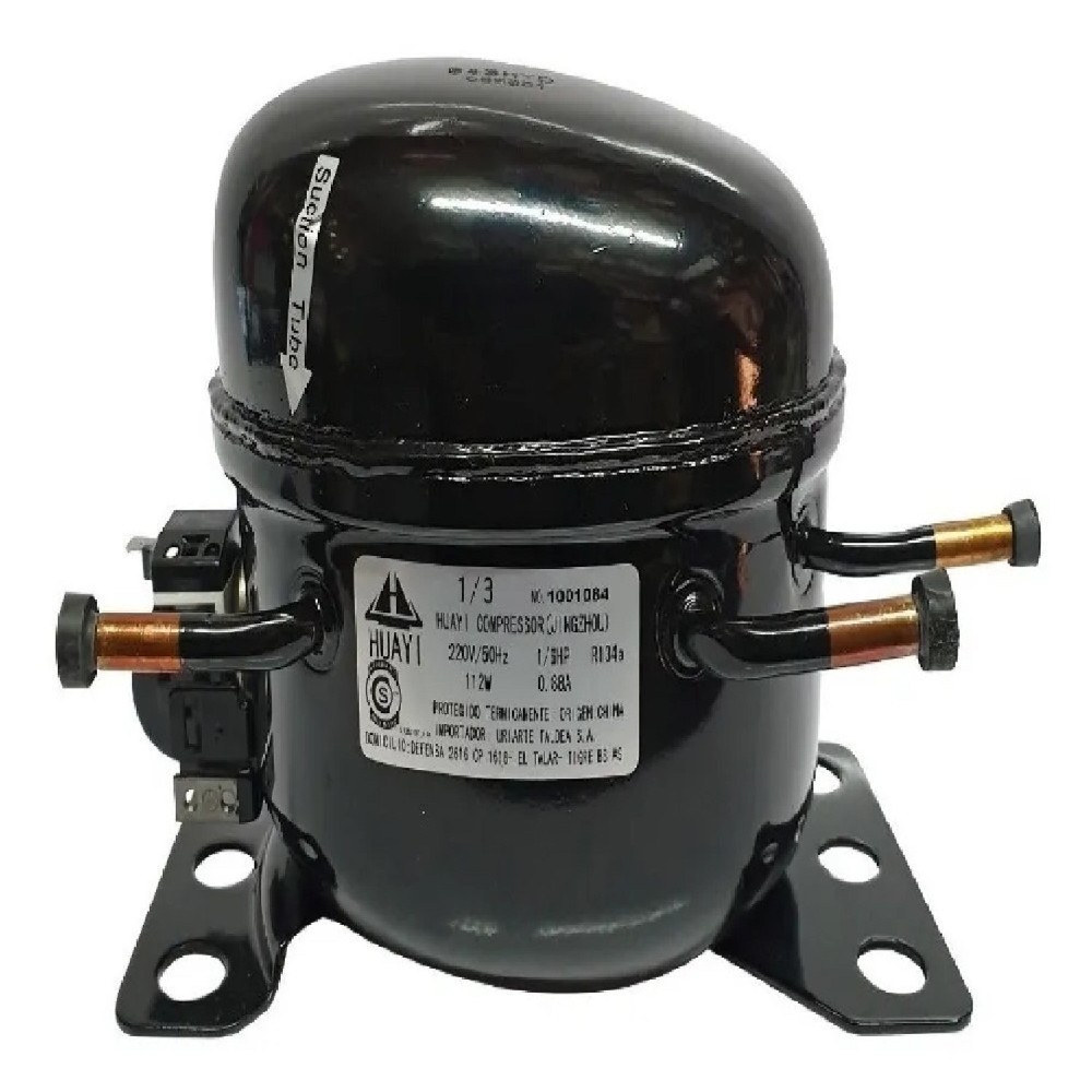 MOTOCOMPRESOR HUAYI 1/3 HP R134 R12 AE1390DBX E86HB5