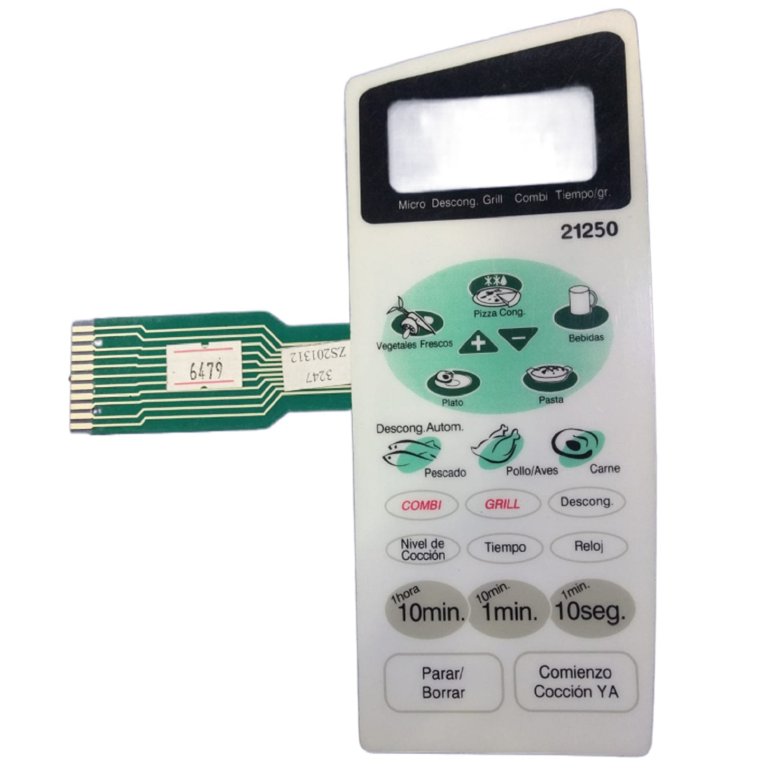 TECLADO MICROONDAS MD157 BGH 21250 (3247)
