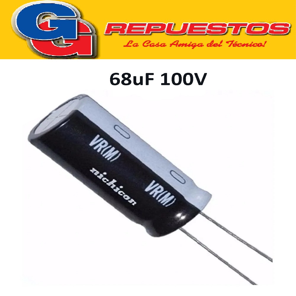 CAPACITOR ELECTROLITICO 68uFX100 VOLTS