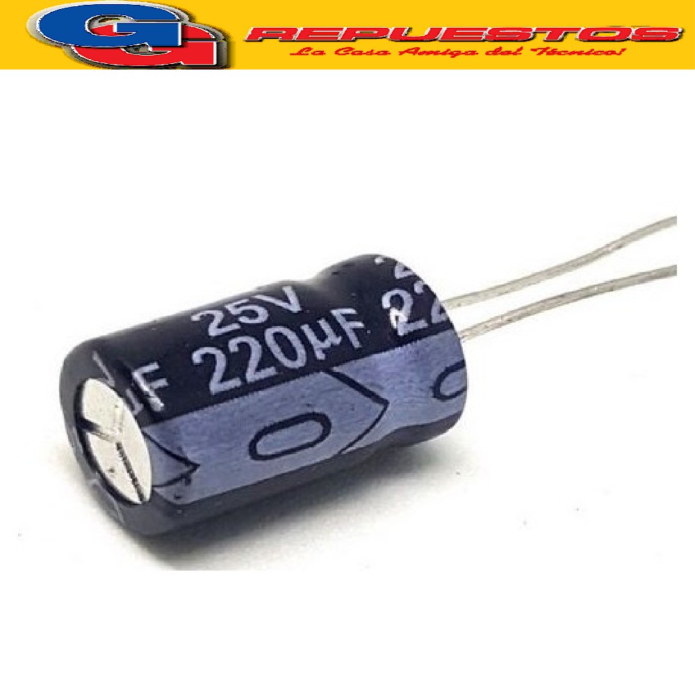 CAPACITOR ELECTROLITICO 220uFX25V PATA LARGA