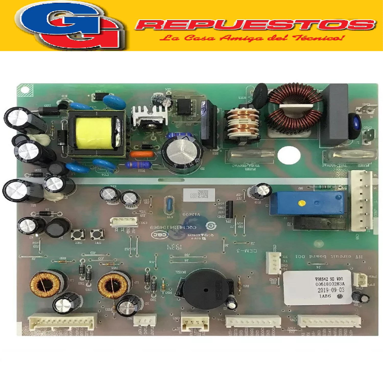 PLAQUETA PCB CONTROL HELADERA SIDE BY SIBE PATRICK SBSPK521  -SBSPK521I (PLACA ORIGINAL) Cod.Origen:
WG03F06774 (MABE) 61800283A_PCB DE CONTROL PRINCIPAL