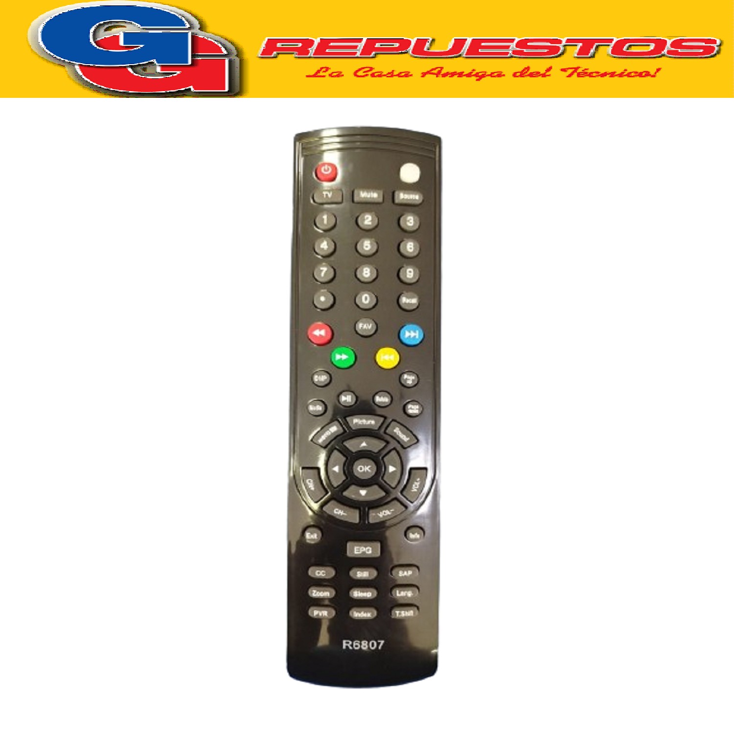 CONTROL REMOTO LCD BGH - NOBLEX-TELEFUNKEN 3807 ER-31953 JVC R6807 32ld846ht