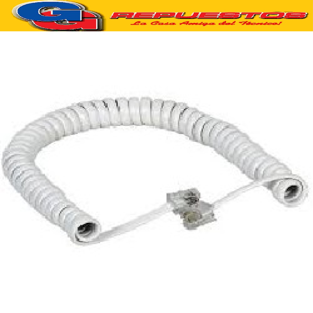 CABLE ESPIRAL TELEFONICO 2MT BLANCO