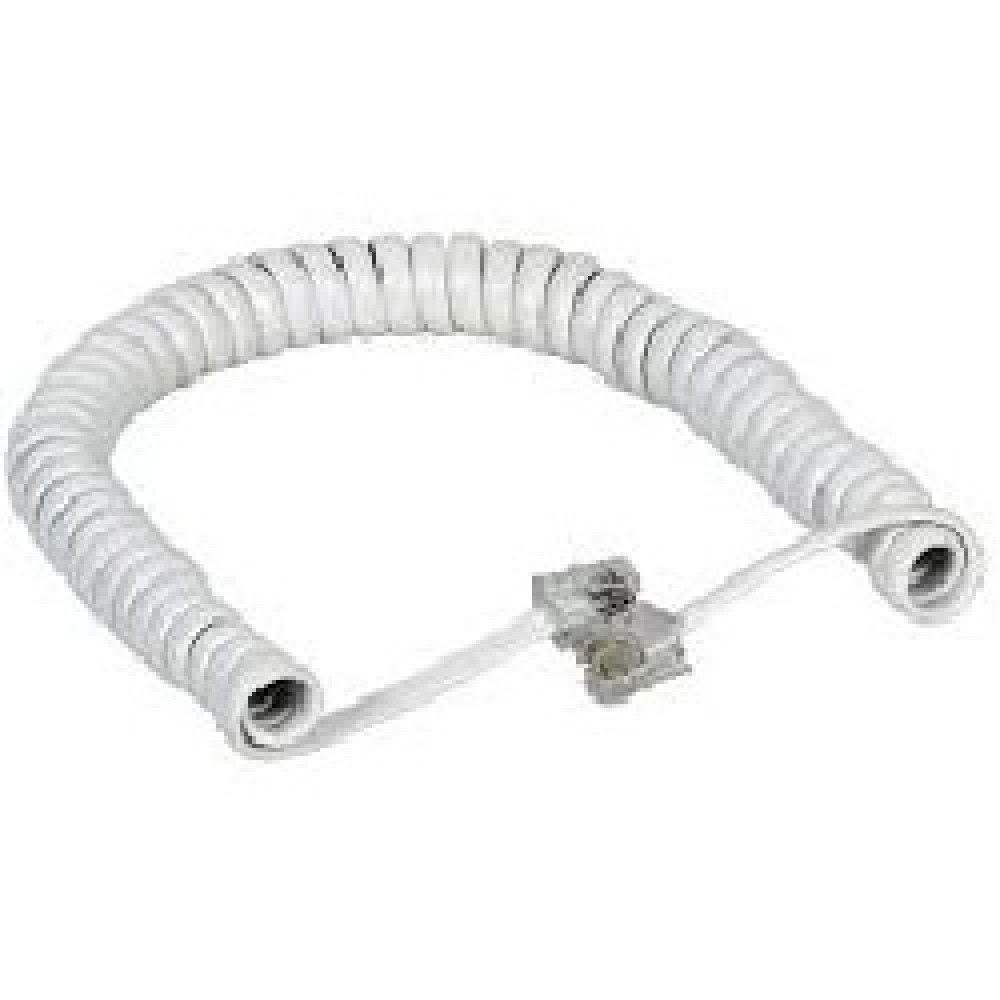 CABLE ESPIRAL TELEFONICO 2MT BLANCO